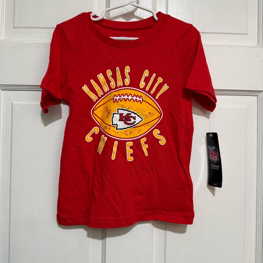 New 4T Kids Kansas City Chiefs Short Sleeve Shirt NFL Football Toddler